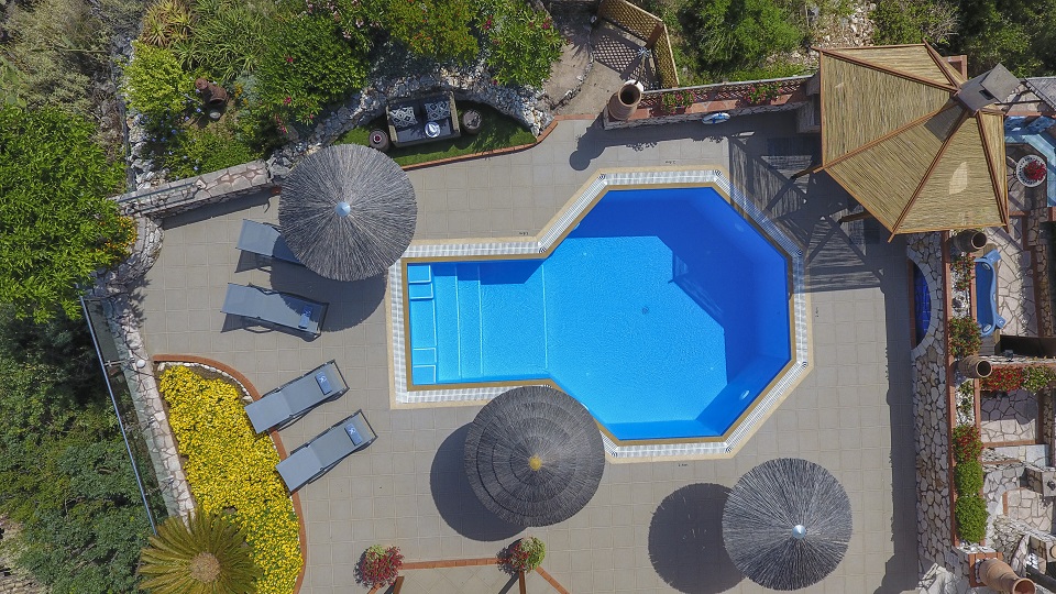 Villa Octavius, aerial view of pool